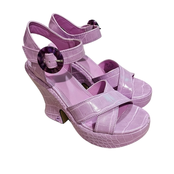 Circus by Sam Edelman Lavender Chunky Heel Platform Sandal Sz.5.5 NWOB - Picture 1 of 8